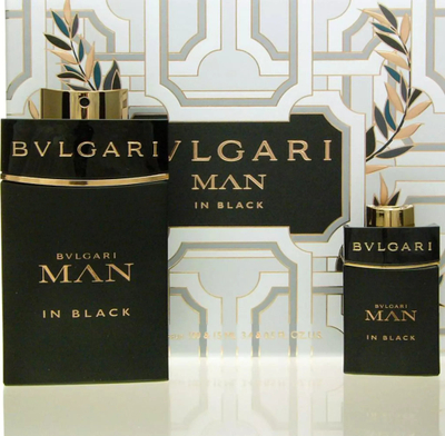 Set parfum për meshkuj Bvlgari Man In Black, 100ml EDP, 15ml EDP, i zi