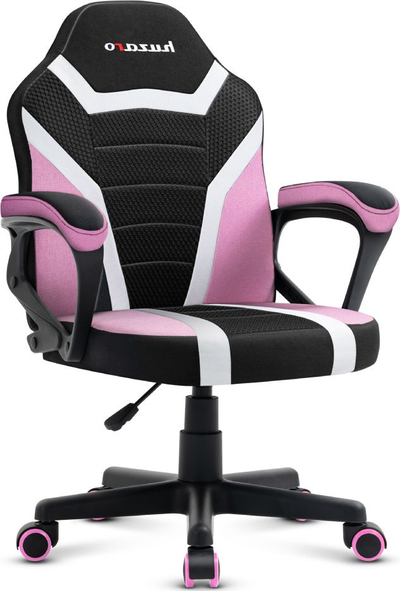 Karrige gaming për fëmijë Huzaro Ranger 1.0, rrjetë, rozë e zezë