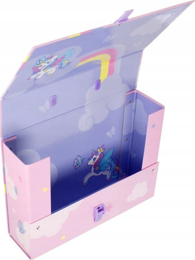 Dosje me dorezë STARPAK Unicorn A4, karton i trashë, shumëngjyrëshe
