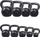 Kettlebell HMS KZG12, 12 kg, hekuri, gri