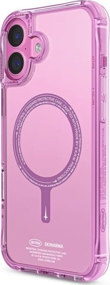 Kapak telefoni Skinarma Saido për iPhone 16 6.1", karikim magnetik, i kuq rozë
