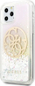 Kapak telefoni Guess Liquid Glitter Circle Logo për iPhone 11 Pro, PC + TPU, argjend
