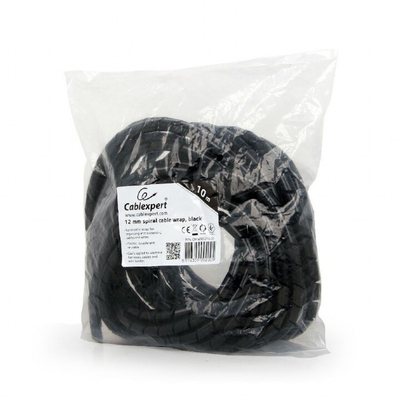 Spirale tensionuese për kabllot Cablexpert, 12mm, 10 m, e zezë