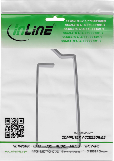 Mbajtëse kabllosh InLine, metal, 44x85mm, e zezë