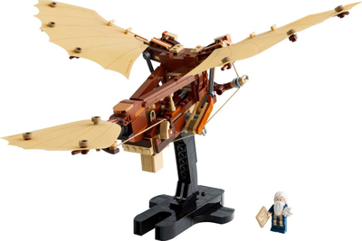 Model ndërtimi Leonardo Da Vinci Flying Machine, ornithopter historik, dekor tavoline, kafe