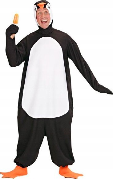 Kostum karnavalesh Penguin Costume, pinguin për të rritur, masa L, i zi me të bardhë