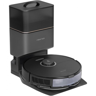 Robot pastrues Roborock S8+, stacion vetëzbrazës, navigim me lazer, i zi