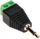 Adapter audio 3.5mm mono, plug jack mashkull në femër, plastik i zi