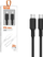 Kabllo karikimi Somostel SMS-BP10 USB-C në USB-C, 1.2m, 60W PD, e zezë