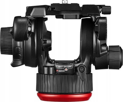 Професионален видео-триножник Manfrotto 504X CF Twin MS, јаглеродни влакна, со флуидна глава, црн