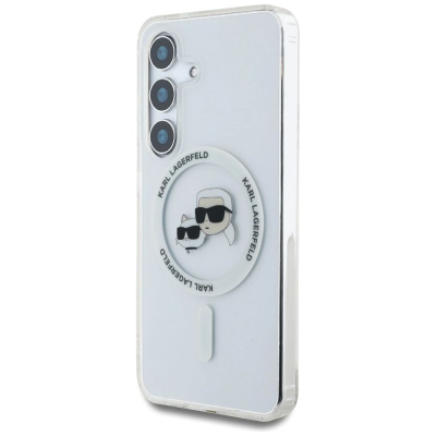 Kllëf telefoni Karl Lagerfeld MagSafe, për Samsung Galaxy S25 Plus, polikarbonat, i bardhë