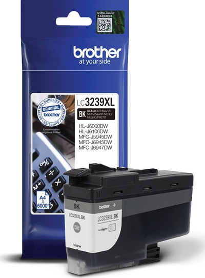 Kasetë boje Brother LC3239XL BK, origjinale, 6000 faqe, e zezë