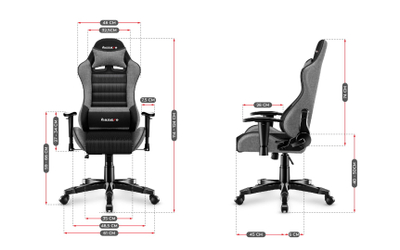 Karrige lojërash për fëmijë Huzaro Ranger 6.0, 100-160 cm, 130 kg, e hirtë