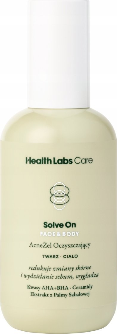 Xhel pastrues trupi dhe fytyre Health Labs AcneGel, AHA BHA, për lëkurë me akne