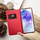 Këllëf libri Luna Book Carbon për Samsung Galaxy A26 5G, efekt karbon, i kuq