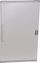 Derë e sheshtë metalike Legrand XL3 400, për panel shpërndarës 900mm, me dorezë, gri