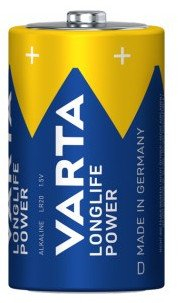 Алкални батерии Varta Longlife Power D, 1.5V, пакување 2 парчиња