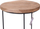 Set tavolinash kafe Home Styling Collection COFFEE, 3 copë, të rrumbullakta, dru MDF dhe metal, ngjyrë teak me të zezë