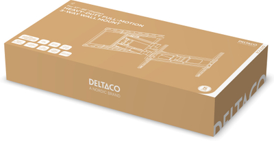 Mbajtëse murale TV Deltaco Office, 32-86", 80 kg, e zezë