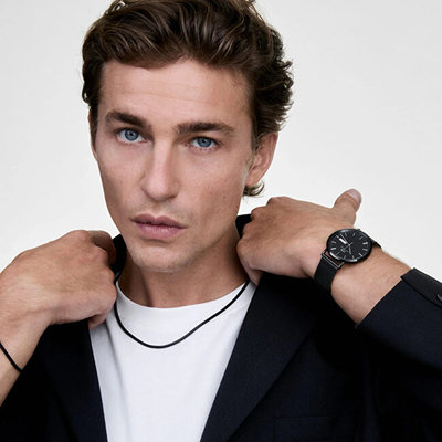 Qafore Daniel Wellington Tide Mesh DW00401105, e zezë