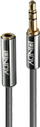 Kabllo audio Lindy 35330, Jack 3.5mm në Jack 3.5mm, 5m, argjend