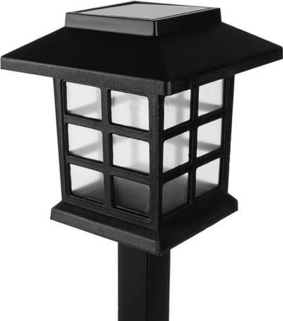 Set dritash kopshti LED diellore Tran, 6 copë, panel diellor amorf, dritë e bardhë e ftohtë