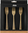 Set pirunash ëmbëlsire Maku Dessert Fork, 6 copë, çelik inoks, ngjyrë ari mat