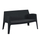 Divan i jashtëm Sleek HM6366.02, 2 vende, polipropilen, 133x68x73 cm, i zi