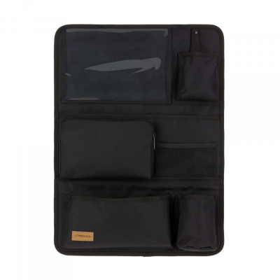 Organizator ulëseje automobilistike Lassig Black Edition, mbajtës tablet deri 10"", material i papërshkueshëm nga uji, i zi