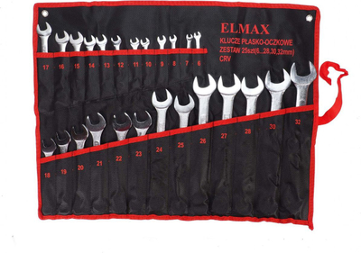 Set çelsash të kombinuar Elmax Silver, 25 copë, CRV, ngjyrë argjendi