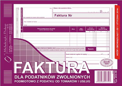 Bllok faturash A5 për tatimpagues të përjashtum nga TVSH 203-3E