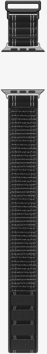 Rrip ore Spigen Fabric Band, për Apple Watch 44mm 45mm 46mm 49mm, najlon tekstil, mbyllje me velkro, i zi