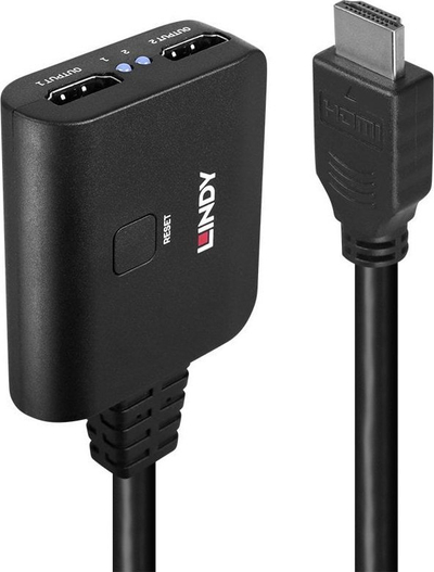 Kabllo HDMI Lindy, 2 porta, 4K60, 500mm, i zi