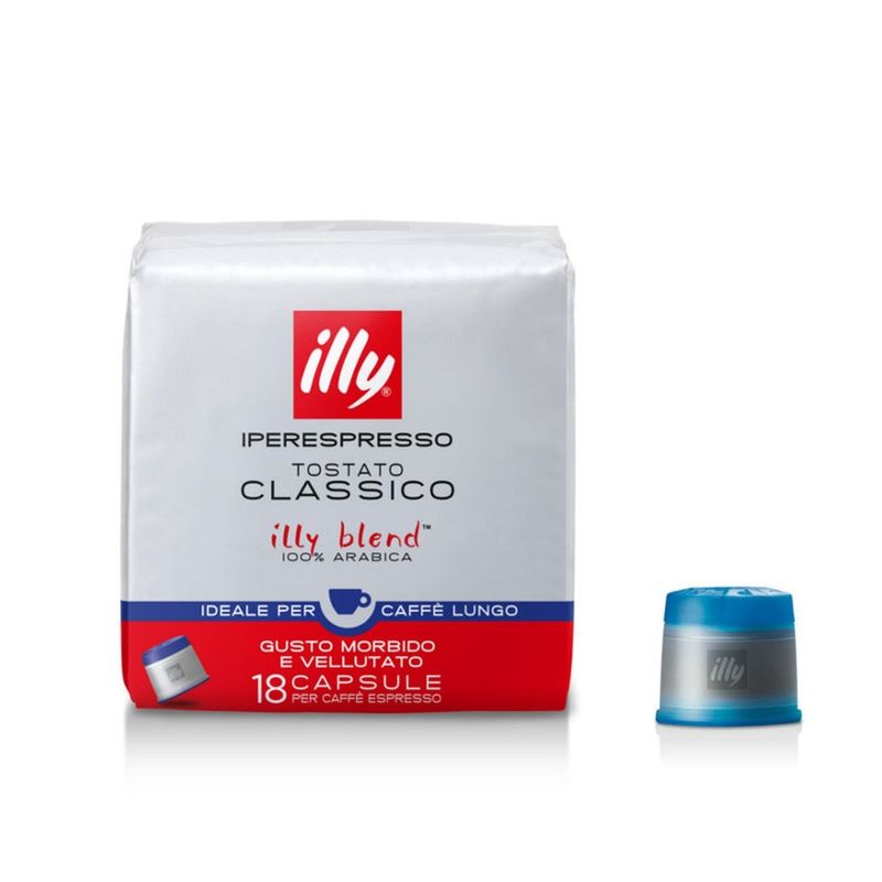 Illy Lungo Classico BLUE, përzierje kompatibile me Illy® Iperespresso (18 kapsula)