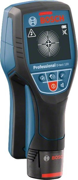 Детектор без кабел Bosch D-tect 120 Professional, батерии AA, за метали и кабли, сина боја