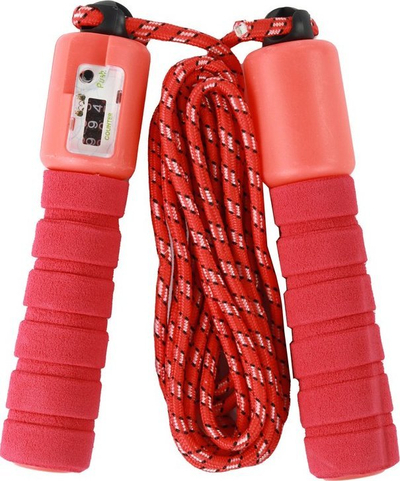 Litar për kërcime Lean Toys 17407, 275 cm, me numërues, i kuq