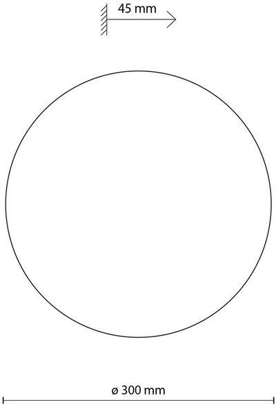 Aplike muri TK Lighting Luna, Ø 30 cm, çelik, bezhë