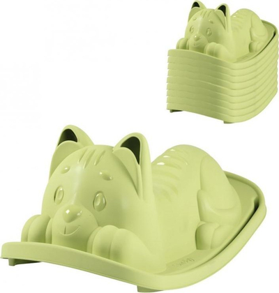 Lëkundëse për fëmijë Smoby S.Life Katwip, formë maceje, 78 x 35 x 38 cm, jeshile e çelur