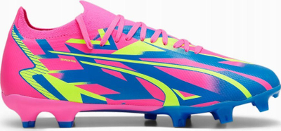 Këpuca futbolli Puma Ultra Match Energy Luminous FG MG, për çuna, rozë shumëngjyrëshe