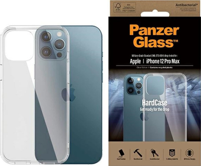 Mbështjellëse PanzerGlass ClearCase për iPhone 12 Pro Max, xham i temperuar antibakterial, mbrojtje ushtarake, transparente