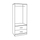 Dollap garderobe Reina HM338.01, 2 dyer, 2 sirtarë, 80x42x181cm, zebrano