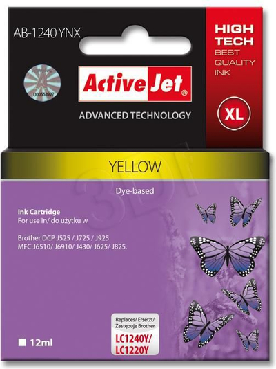 Ngjyrë Activejet AB-1240YNX / LC-1240Y, e verdhë
