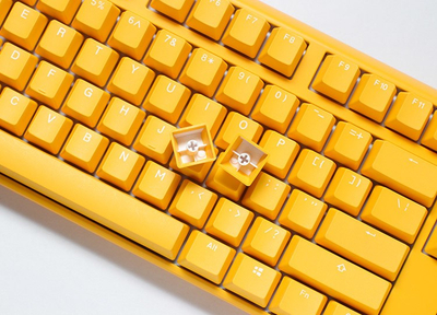 Tastierë Ducky One 3 PBT, Cherry MX Silent Red, e verdhë