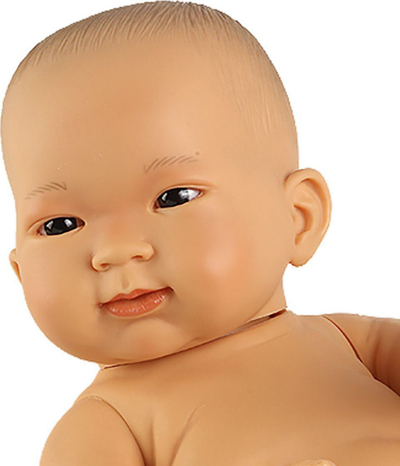 Kukull bebe Llorens Baby Lian, 45cm, trup vinyl, me lëkurë natyrale