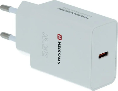 Karikues udhëtimi Swissten Power Delivery, 25W PD, dalje USB C, i bardhë