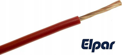 Kabllo e rrumbullakët Elpar LgY 1x2.5, 10m, e kuqe