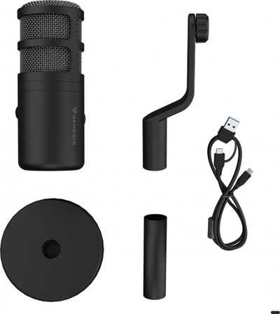 Mikrofon dinamik Genesis Radium 350D NGM-2168, USB C, 24 bit, i zi