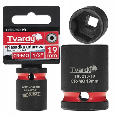 Nasadë goditëse Tvardy T00210-20, 1/2", 20mm, CR-MO, e zezë