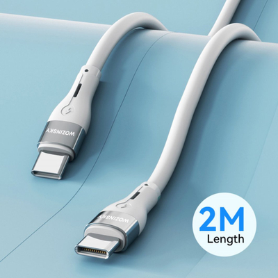 Kabllo USB Wozinsky WSTCC2, USB-C në USB-C, 2 m, 65W, e bardhë