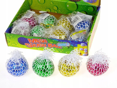 Антистрес топче Adar Squishy Ball, 6cm, сет 12 парчиња, во повеќе бои